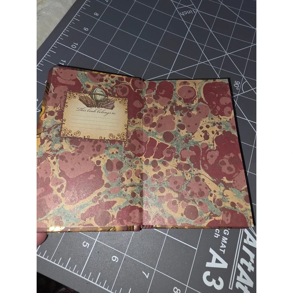 Punch Studio Journal and Jeweled Notepad Set Gold Marbled Blue Floral Stationery